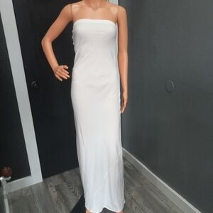 Audrey 3+1 dress bodycon strapless sleeveless Elegant White Strapless Maxi Dress